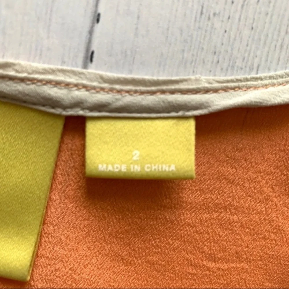 Anthropologie Maeve Hi-Low Silk Peach & Tank Tank